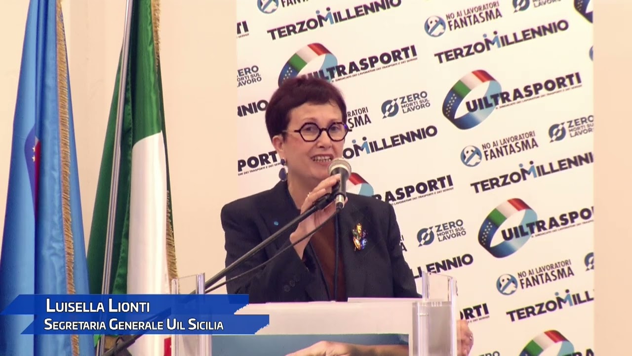 Congresso Straordinario Uiltrasporti Sicilia   intervento Segretaria generale regionale UIL