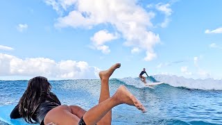Girls Surfing in WAIKIKI HAWAII  March 2024