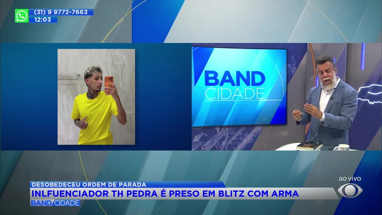 Influenciador TH PEDRA é preso em blitz com arma