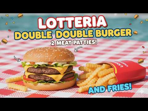 Lotteria Double Double Burger and Fries