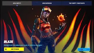 New BLAZE skin W/ FIRESTARTER Backbling FORTNITE: LAVA SERIES and GIFTED BILLY BOUNCE Emote