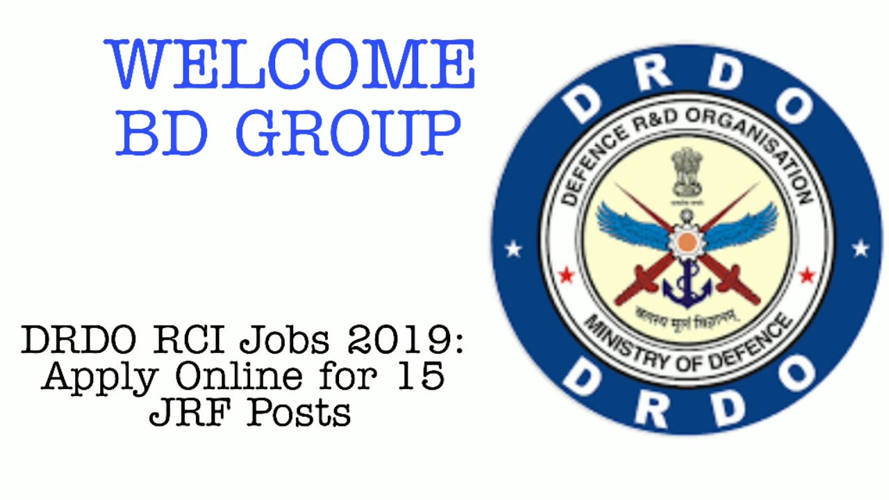 DRDO RCI Jobs 2019: Apply Online for 15 JRF Posts