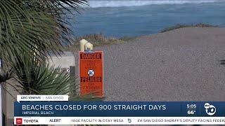 Beaches closed for 900 straight days