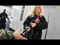 Drunk Karen Tries Attacking Passengers Infront Of Airport Police