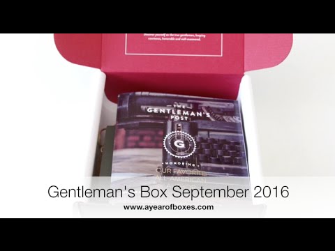 Gentleman's Box Unboxing September 2016