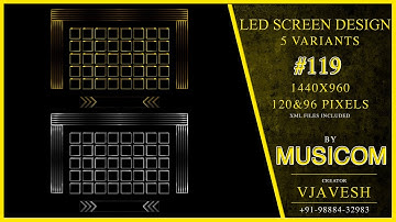 297. Led Screen Design 119 | 120 & 96 Blocks | Led Mapping | By Musicom