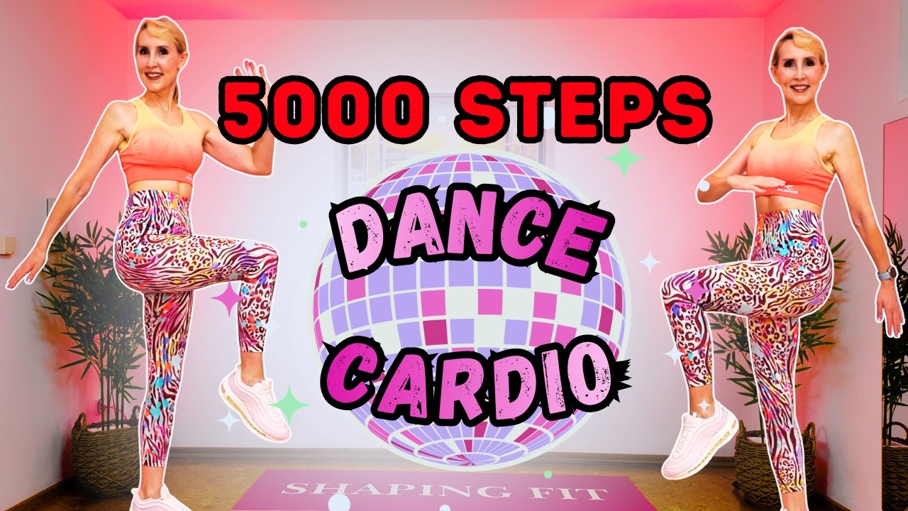 5000 Steps Walking Home Workout | Fun Fat Burn Exercise