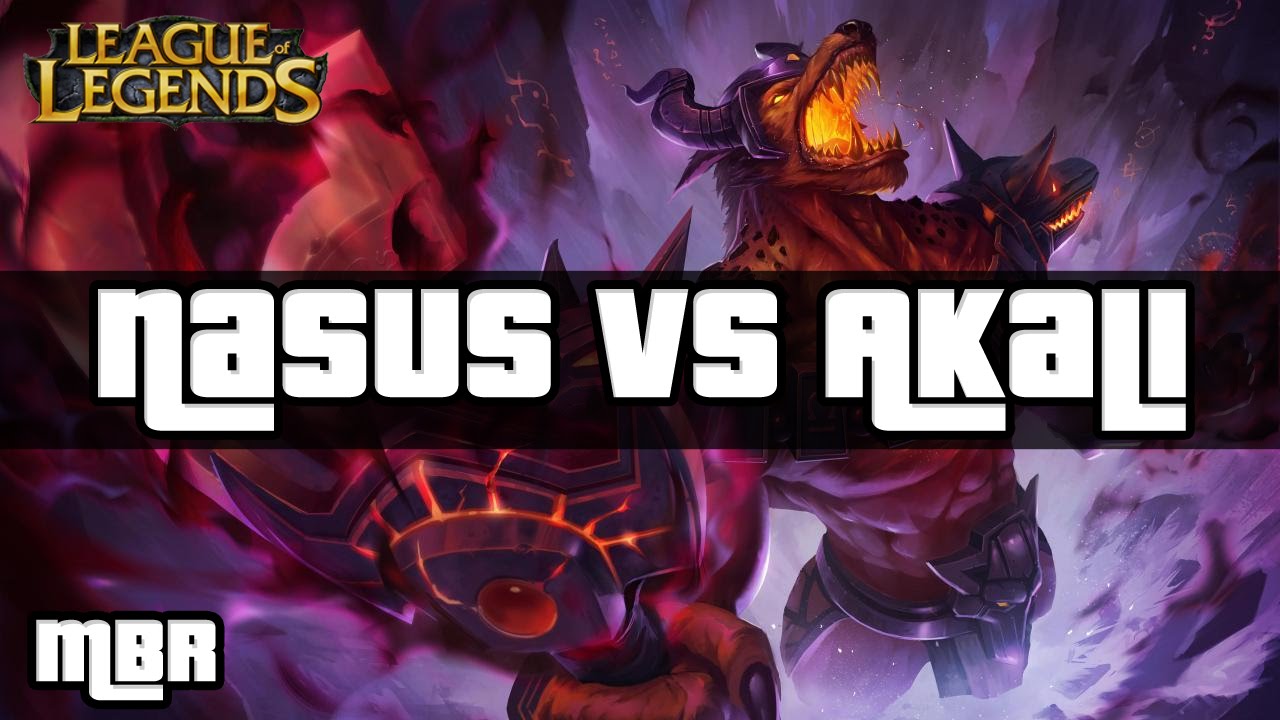 Infernal Nasus Vs Akali Top Lane (Updated Map Beta)  - League of Legends Gameplay - HD