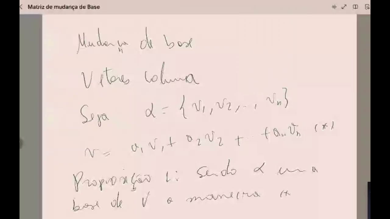 Matriz de Mudança de Base