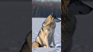 Wolfs Sneaky Ear Twitch In Snowy Silence