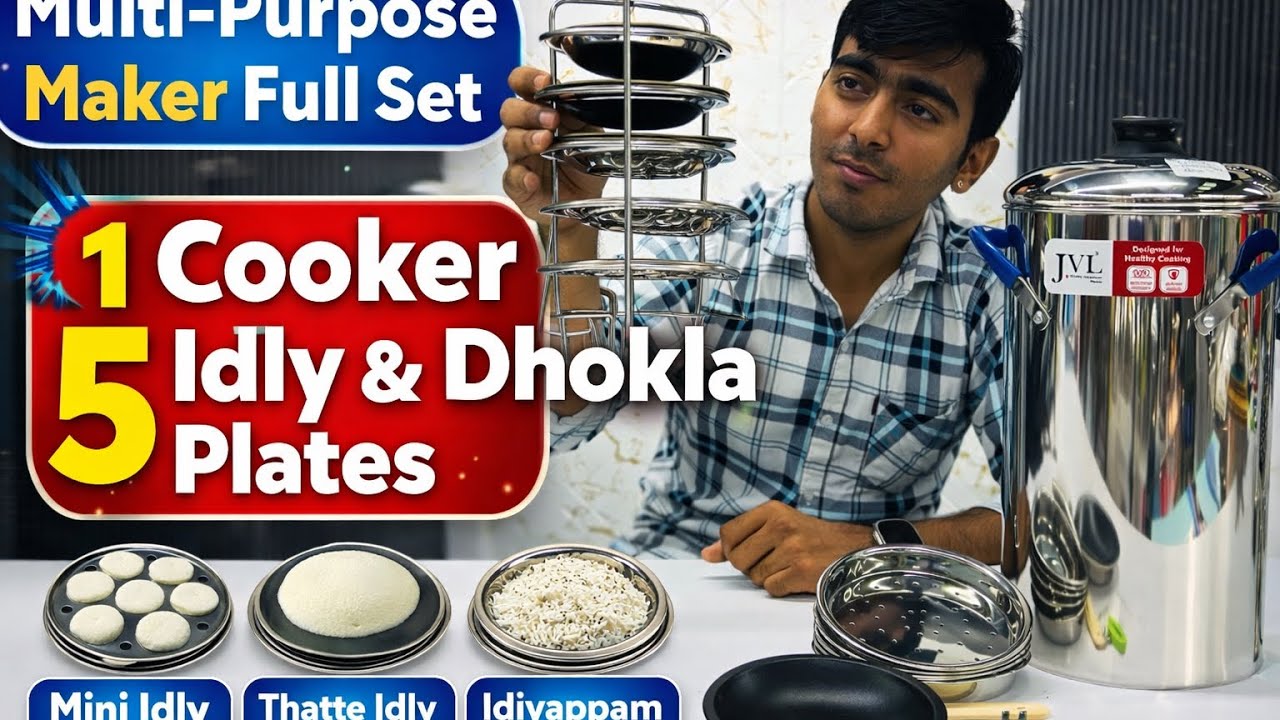 This One Cooker Makes Idly, Dhokla & Idiyappam 😲 | JVL Multi-Purpose Maker Full Set