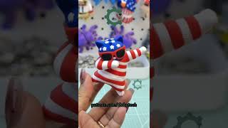 🐱 Cobotech Patriotic Dabbing Cat for July 4th Articulated Keychain #shorts #3dprinting #cat #dabcat