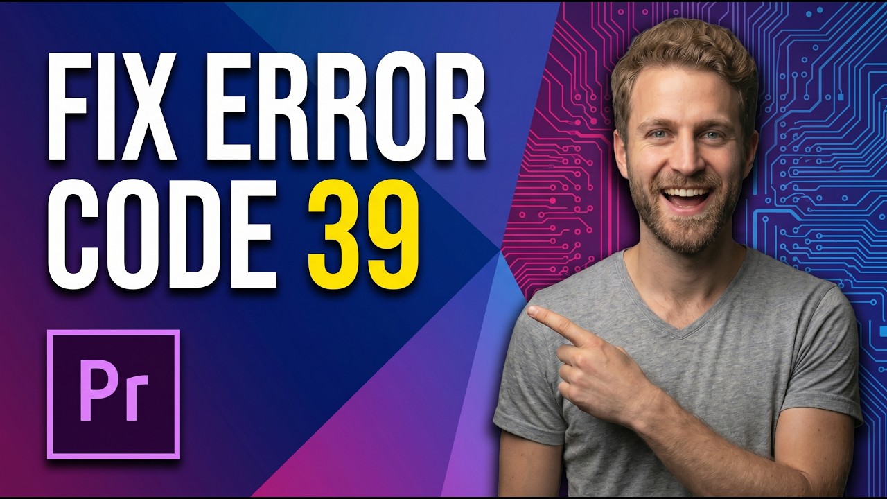 How To Fix Error Code 39 In Premiere Pro (Easy Guide) - YouTube