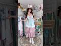 the easter bunny gets dressed for easter sunday 🎀🐰