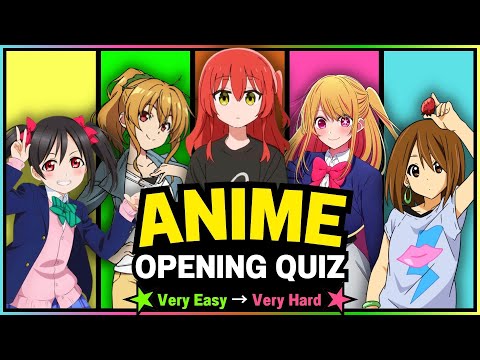 GUESS THE ANIME OPENING QUIZ CHALLENGE [VERY EASY - OTAKU] 