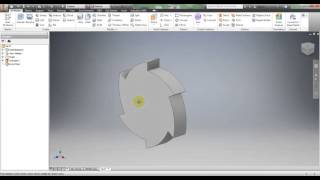 Autodesk Inventor 2016 Sketch for part Wheel ..Extrude , Circular Pattern ..By Maan