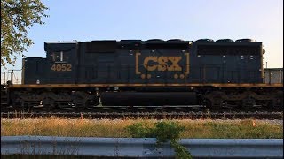 CSX SpongeBob SquareCab SD40-3 & DC GEVO make their way west @ Livonia w/ CSX Manifest Train Q507