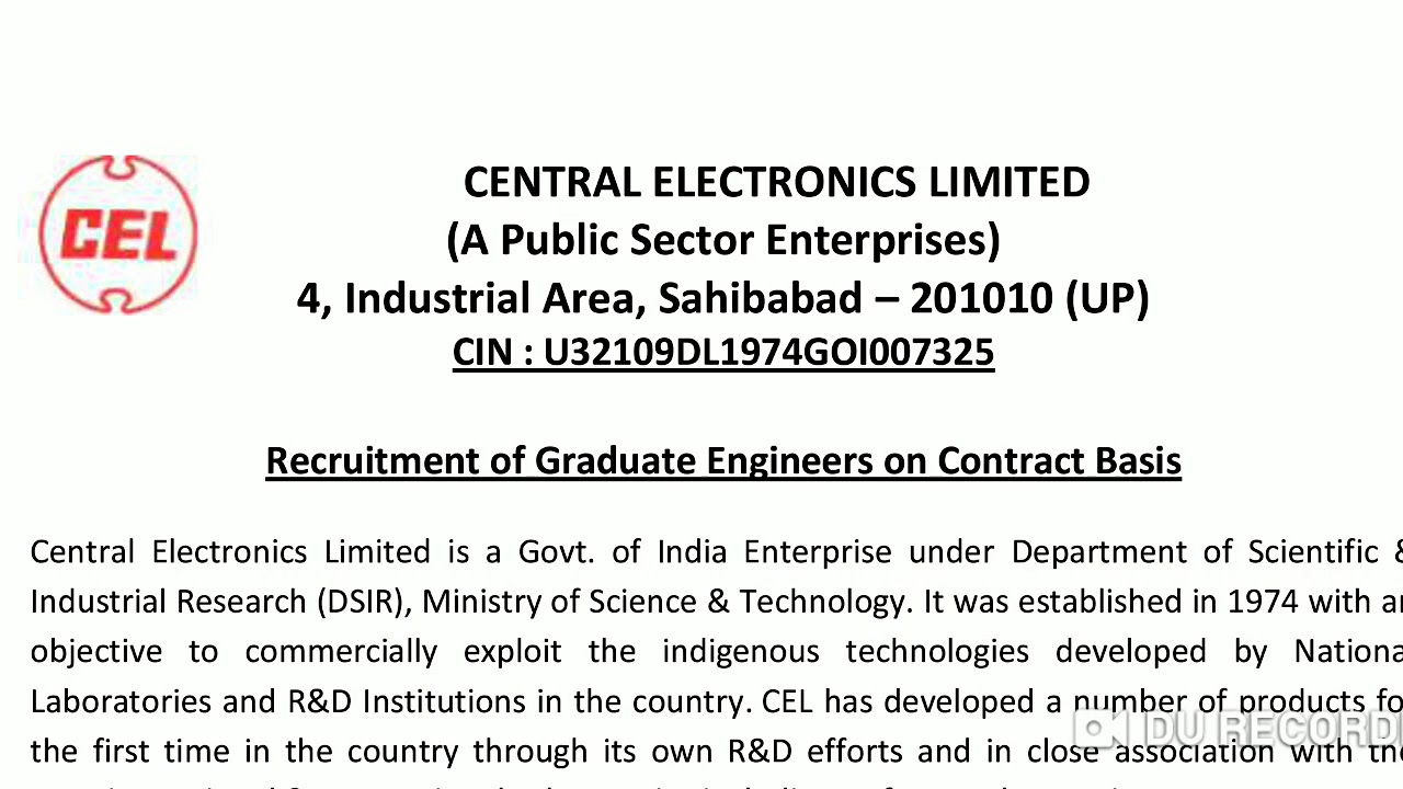 CEL notification 2019