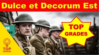 grade 9 analysis of dulce et decorum est by wilfred owen his most famous poem