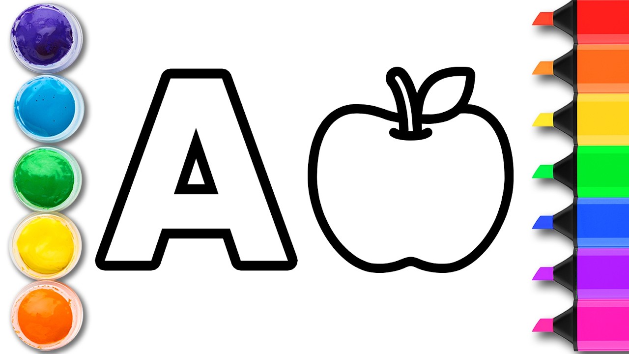 A English Alphabet Drawing and Coloring | Learn Alphabet Song for Kids, Toddlers #39