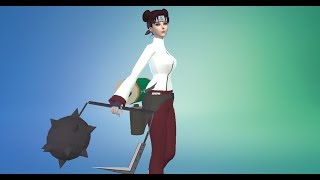TENTEN | THE SIMS 4 | CAS NARUTO SIMS | ANIME CHARACTOR | NARUTO MOD SIMS 4 TEAM GAI TENTEN