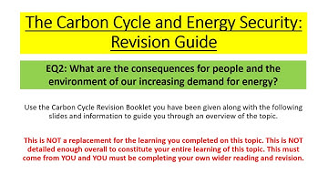 Edexcel A Level Geography - Carbon Cycle EQ2