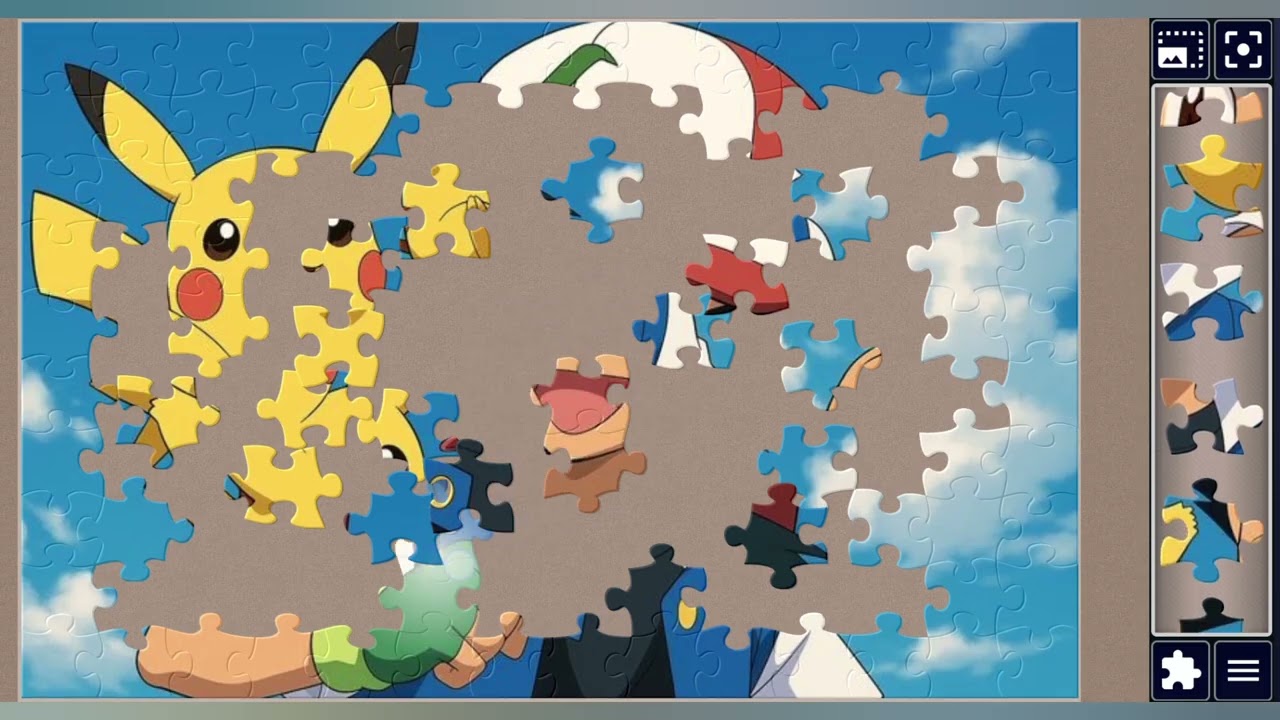 Cute Ash and pikachu🧝🐹✨️🎀🪄//jigsaw puzzles🧩🧩//jigsaw puzzles journey🧩🧩//puzzlesArt🧩🧩//