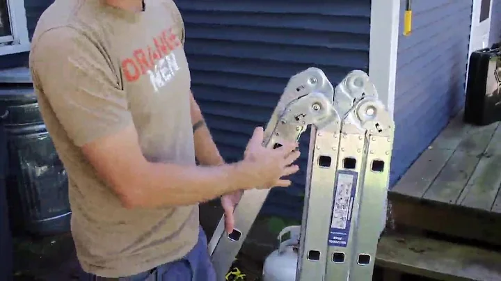 Finether 15 4ft Heavy Duty Multi Purpose Aluminum Folding Extension Ladder