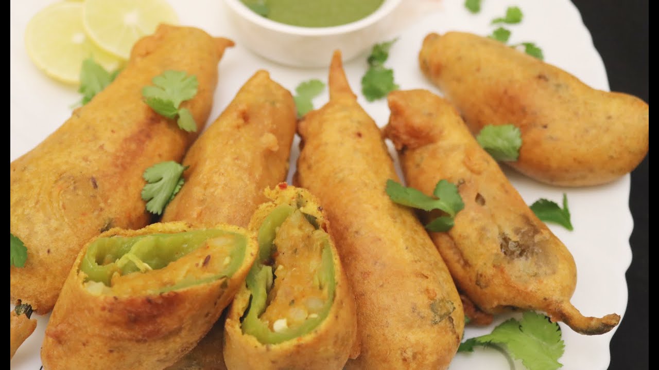 Mirchi Vada Recipe | Rajasthani mirchi ka pakoda | potato stuff jodhpuri mirchi bajji | Chilli & Chai By Arti Dara