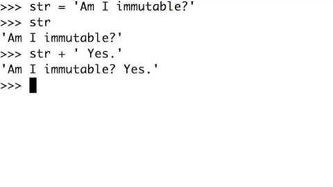 Python Strings - Immutable