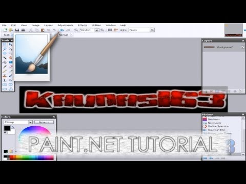 Paint.NET tutorial number 43 - Text effect