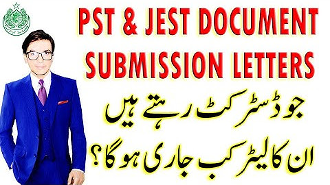 PST JEST Remaining Documents Submission Letters and Checklist | How to download submission letter