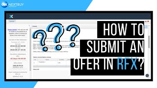 How to submit an offer in RFx? || Nextbuy #tutorials