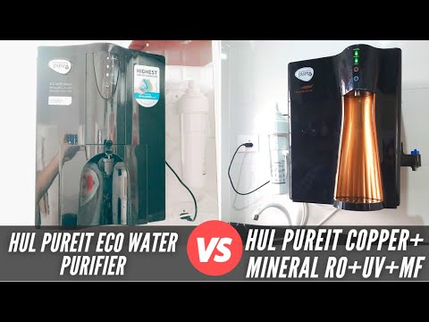 HUL Pureit Eco RO+UV+MF Water Purifier VS HUL Pureit Copper+ Mineral RO + UV + MF 7 stage Comparison
