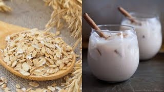 Horchata De Avena Cremosa (Horchata Is Traditional Spanish Drink Made With Oats)  English & Spanish