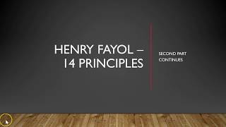 Henry Fayol 14 Principles part 2