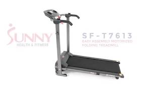 Sunny Health & Fitness SF-T7613 Easy Assembly Motorized Folding Treadmill