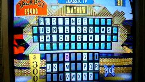 Playstation Wheel of Fortune 2nd Edition Run Game 6 Part 2