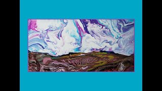 Great Sky, Fuggley Leftovers Beautiful Landscape Fluid Acrylic Pouring Art #7432 -10.03.20