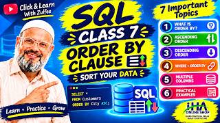SQL Class 7 | ORDER BY Clause 📊 | ASC & DESC | Sort Customer Data | SQL for Beginners
