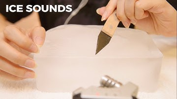 ASMR Ice Tapping, Scratching, Carving Sounds (No Talking)