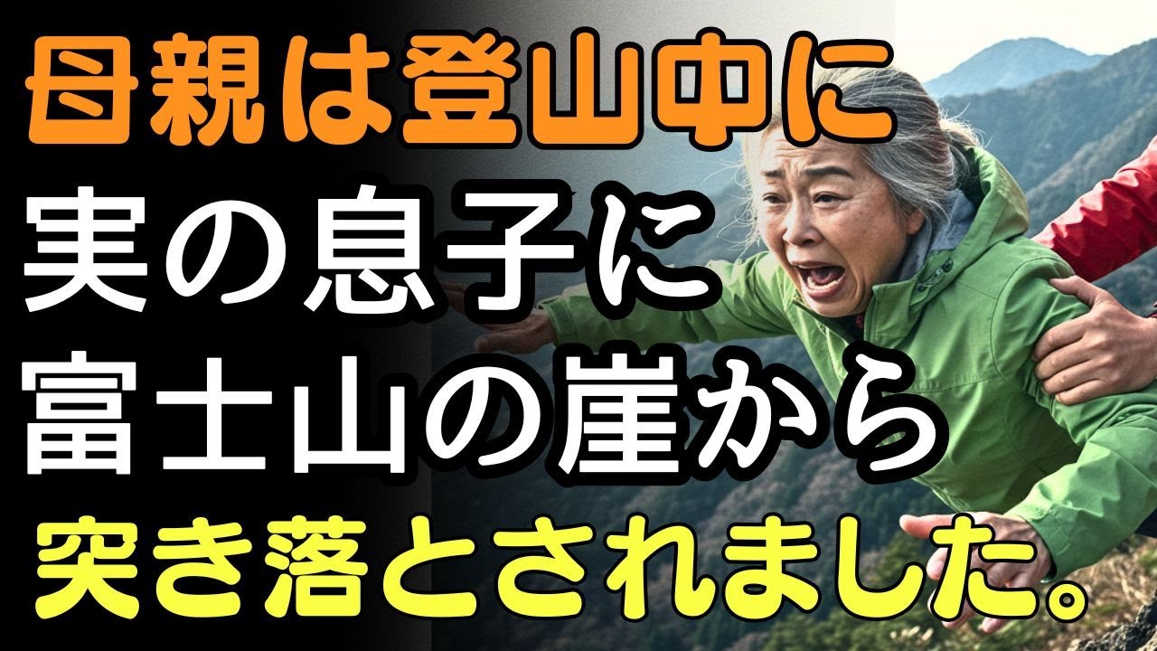 妻の言葉に従ったせいで、母親は実の息子に富士山登山中に崖から突き落とされた。しかし、彼女は死を偽装し、完璧な復讐を遂げた全貌が明らかに― | 人生の教訓