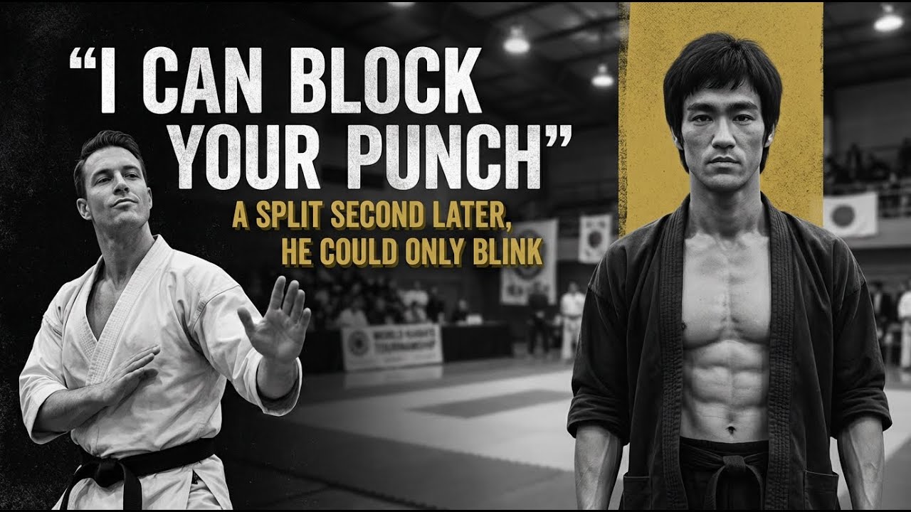 Bruce Lee at a Karate Tournament: World Champion Boasted “I Can Block Your Punch” 5 Seconds Later...