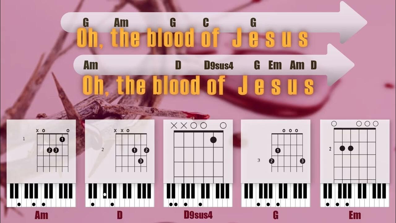 Oh the blood of jesus chords song lyrics guitar piano gospel