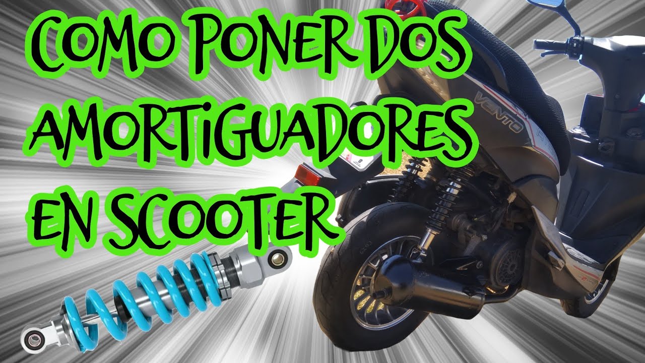 cómo poner dos amortiguadores a un scooter ( motoneta ) Vento atom 150