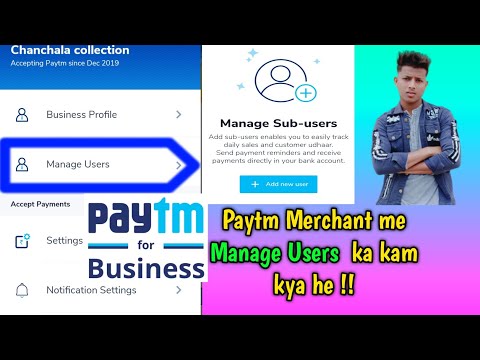 How to Use ?Manage Users? in Paytm Merchant account !! Manage Users ka kam kya he ?? New Update..