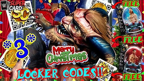 3 CHRISTMAS🎄 LOCKER CODES!! WWE SuperCard 