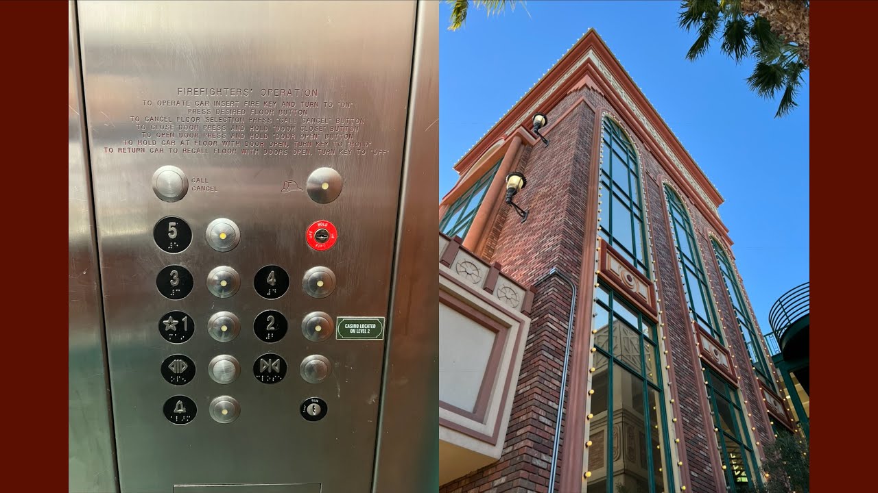 Лифты Dover на многоуровневой парковке Boulder Station в Лас-Вегасе, штат Невада.