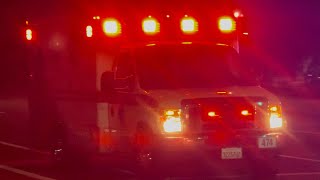 AMR Ambulance 474 ( MED474 ) Responding code 3 to a Medical Emergency from Oxnard!