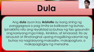 Dulang Pantanghalan//Uri ng Dula//Elemento ng Dula